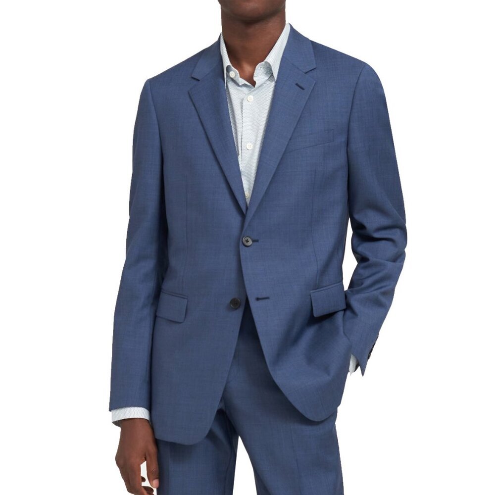 Theory Chambers Navy Blue Blazer in Stretch Wool Size 36R